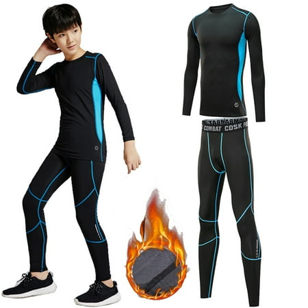 

MLFU Kids Thermal Underwear Set Winter Base Layer Pajama for Kids 2-Piece Set