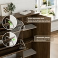 thumbnail image 3 of Shoe Storage Cabinet with 3 Flip Drawers and Shelves, Narrow Shoe Organizer for Entryway Hallway, 3 of 6