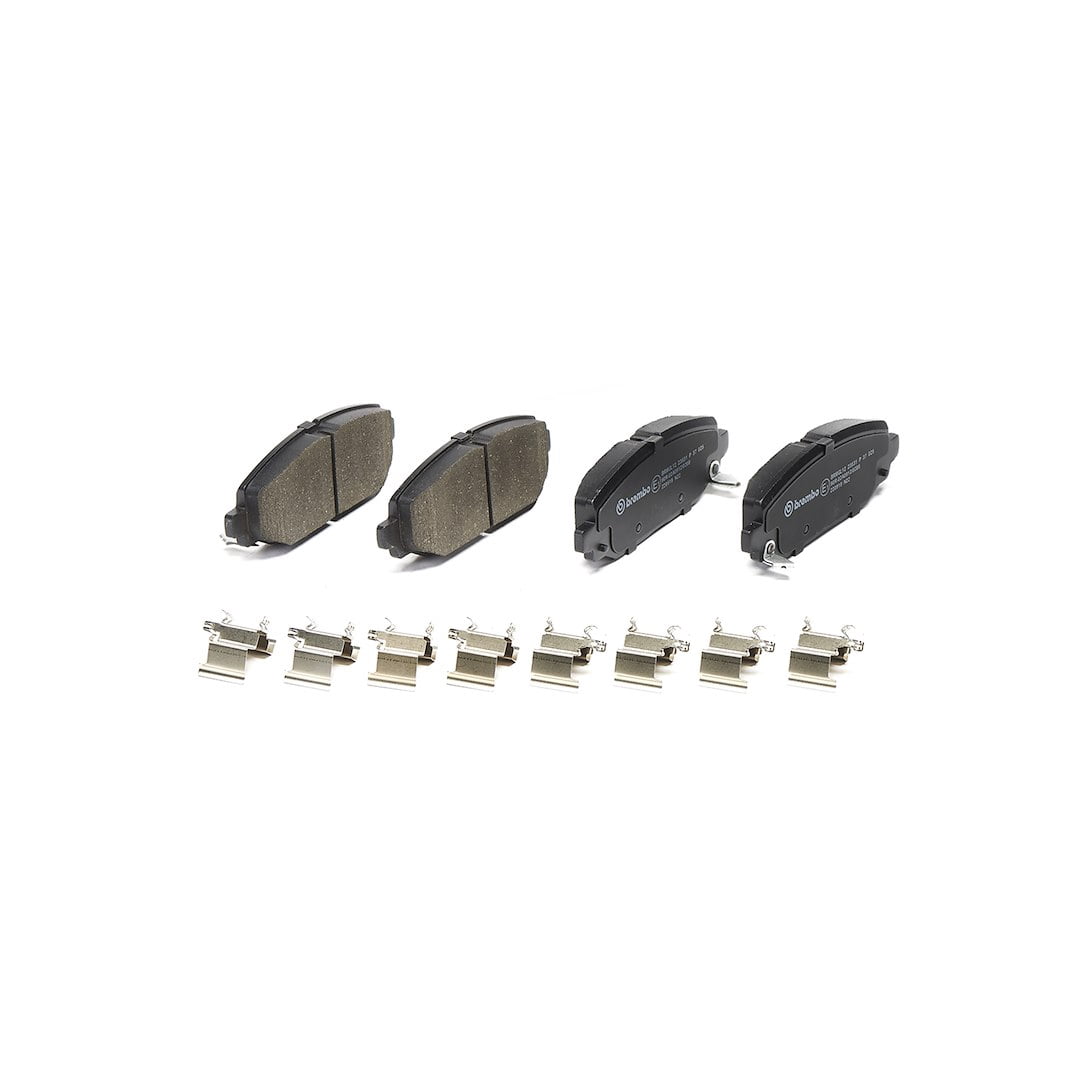 Brembo P37025; Brake Pad; PRIMELINE; FMSI Number D2186-9430; Low-Metallic; Set Of 4; With Mounting Hardware