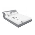 thumbnail image 3 of Ambesonne Asian Themed Fitted Sheet & Pillow Sham Set, Peace Concept Pattern, Twin, White Black, 3 of 3