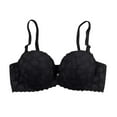 thumbnail image 3 of CLOISE Bralettes for Women Working out Underwire Push up Stretch Cami Bras with Adjustable Straps Large Bust Bras with Support and Lift Lace Bras Everyday Bras Sleep Bras Black 36/80, 3 of 3