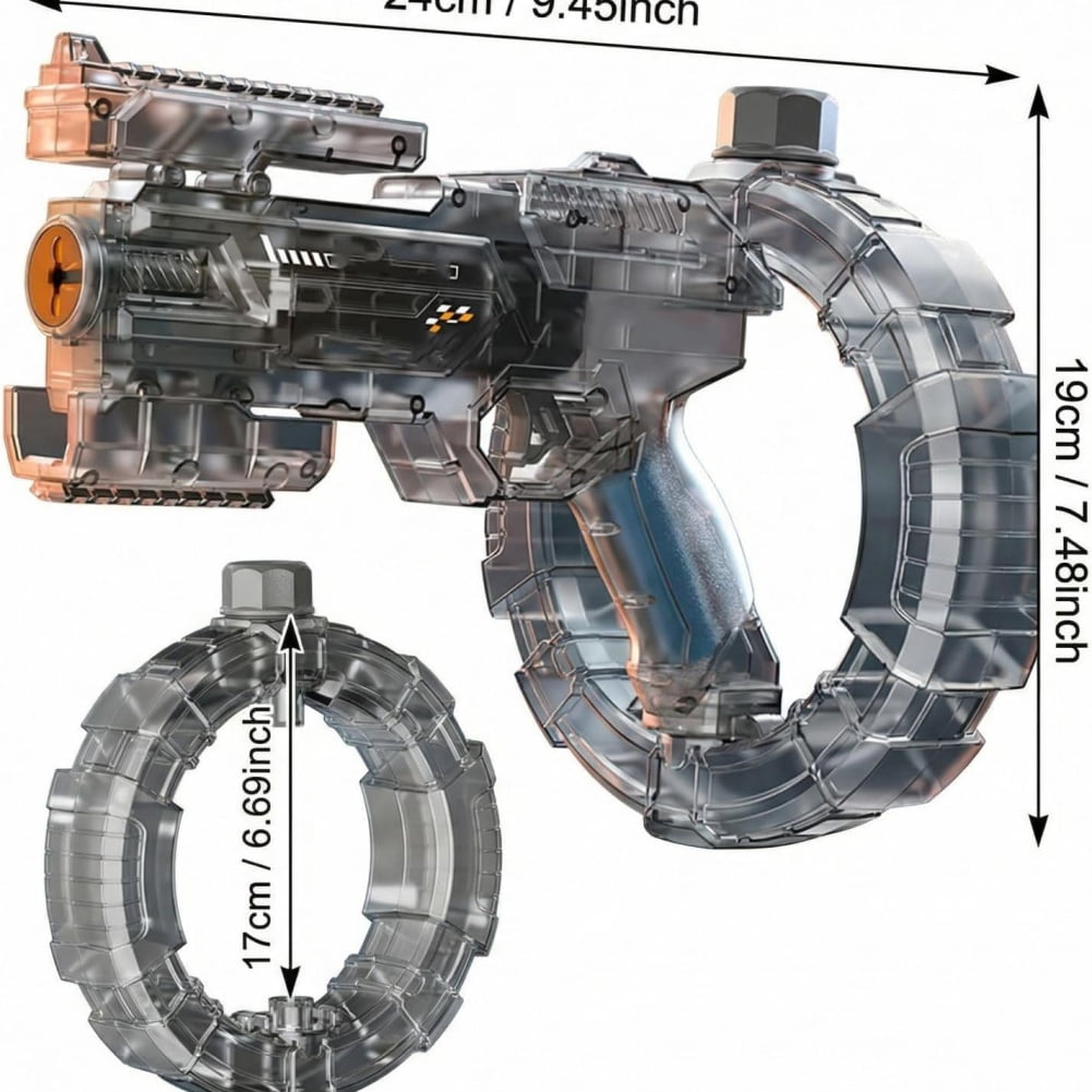 Thunder Jet Water Gun,Mechanical Transforming Electric Water Gun,Electric Water 𝙗laster With Strobe Lights,Long Range & Mechanical Deformation,Outdoor Water Game Gift Boys Girls