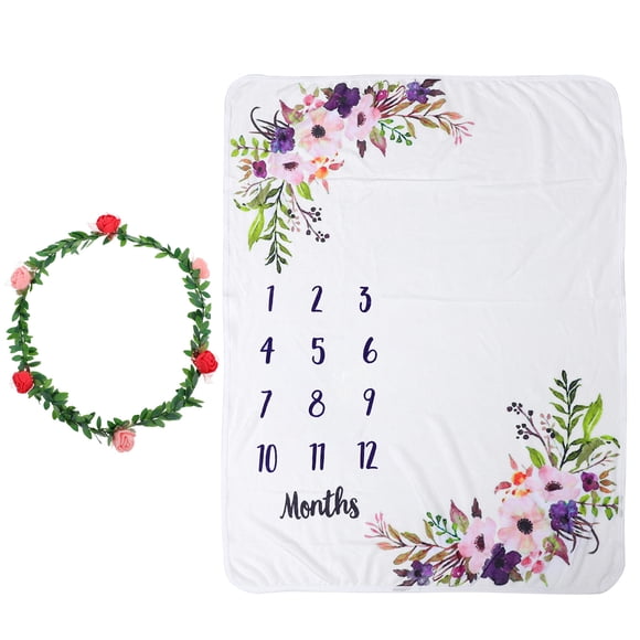 KAKOWELY 1 juego de manta decorativa para fotos conmemorativas mensuales de bebé