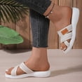 thumbnail image 6 of EliteGoogv Womens Fabric Flip Flops Outdoor Beach Slippers For Women Summer Casual Comfort Sandals Shoes Footwear Beige US:9.5, 6 of 9