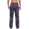 thumbnail image 4 of FORMRS Mens Pajama Pants with Pockets Sleepwear Lounge Bottoms Sizes S-2XL, Roses and Pearls, 4 of 7
