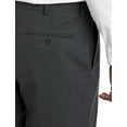 thumbnail image 4 of Perfect Fit Waist-Relaxer Flat-Front Suit Pants Charcoal 62 x 30, 4 of 5