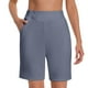 thumbnail image 4 of WILLBEST Pantalones Capri Casuales para Mujer, de Verano, Elásticos, Hasta La Rodilla, para Entrenamiento, Yoga, Informales, con Cintura Elástica, con Bolsillos, 166 Chica, 4 of 4