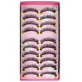 thumbnail image 4 of IBASETOY Fake Eyelash Black Artificial Fiber 10 Pairs for Women Makeup, 4 of 8