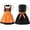 Orange, variant on Toddler Kids Girls Dresses Traditional German Lace Up Bodice Short Sleeve A-Line Dress for Oktoberfest Vacation Casual Dress