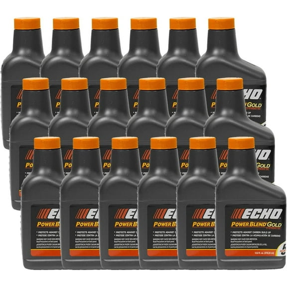 24 Pack of Echo PowerBlend Gold 2-Stroke Engine Oil 12.8 oz Bottle 50:1 Mix for 5 Gallons 6450005GDS-2PK