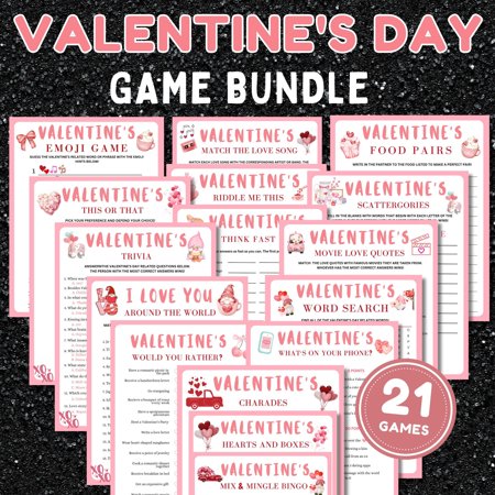 MYYUK Valentines Day Game Bundle Valentines Bundle Valentine s Day Games for Couples Games Valentine Party Fun Date Night Games