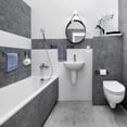 thumbnail image 2 of Matte Black Bath Towel Bar Single Bars Towel Rack Rod Classic Wall Mounted SUS304 Stainless Steel Bathroom Towel Holder Toilet Kitchen Towel Shelf Single Layer,16 inches, 2 of 7