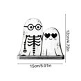 thumbnail image 3 of DefiDgd Halloween Wooden Ghost Table Sign with Base,Vintage Style Ghost Flat Tabletop Decor for Fall Home Shelf Mantel Tiered Tray Party Holiday Gift(D), 3 of 6