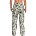thumbnail image 3 of Xecao Skull with Cash Men's Straight Lounge Pajama Pants: The Ultimate in Comfortable Sleepwear, 3 of 9