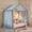 Blue, variant on Sequin Stars Bed Canopies Drapes for Kids Room - Voile Sheer Toddler Bed Canopy Curtain Scarf Valance DIY for Bedroom, 1 Panel