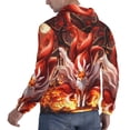 thumbnail image 6 of Fotbe Men's Hoodie with Red Leaf Flame Fox Pattern - Kangaroo Pocket Pullover Hooded Sweatshirt, Perfect for Daily Wear, Travel, and Home-X-Large, 6 of 7