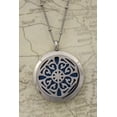 thumbnail image 2 of Classic Filigree Stainless Steel Silver Essential Oil Diffuser Necklace- 30mm- 30", 2 of 5