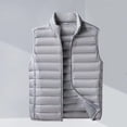 thumbnail image 5 of FRSASU Men's Lightweight Puffer Vest Outerwear Warm thermal Sleeveless Full Zip Up Stand Collar Puffy Jacket Gray, 5 of 6