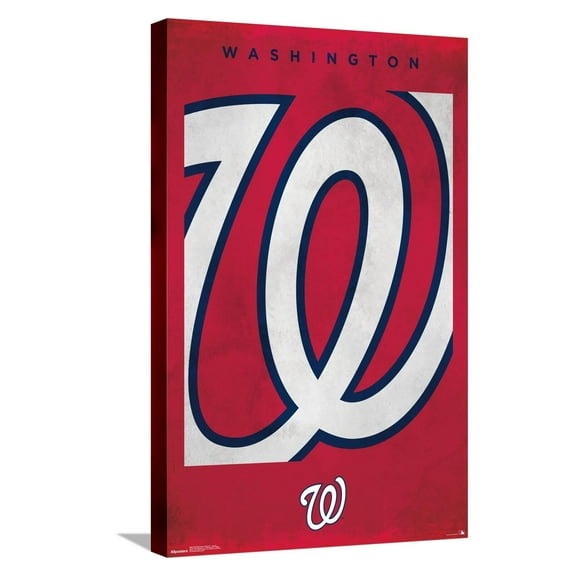 MLB Washington Nationals - Logo 25 Canvas Wall Poster, 14.725" x 22.375"