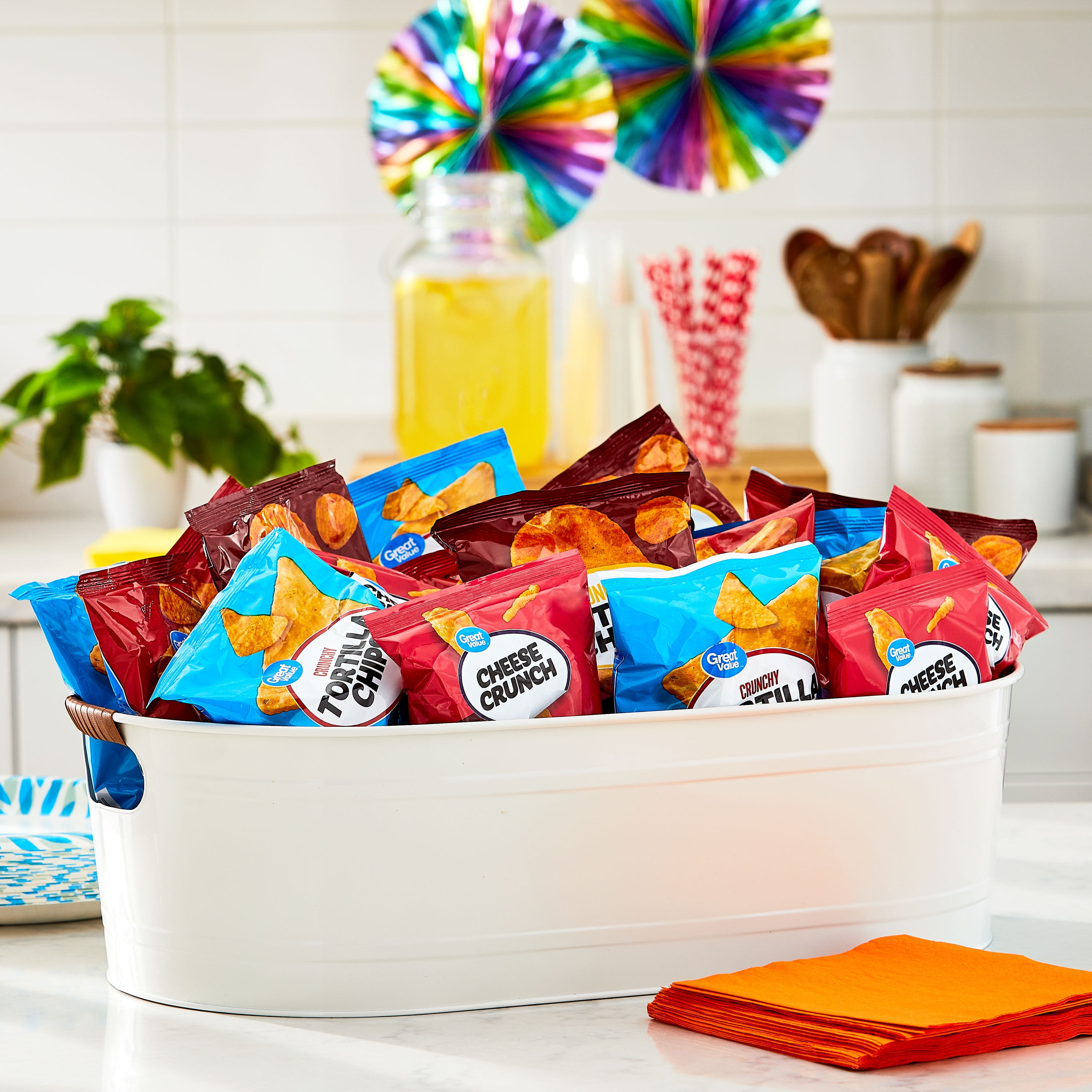 (6 pack) Great Value Tasty Chips Variety Pack, 1 oz, 20 Count