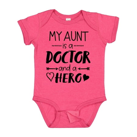 

Inktastic My Aunt is a Doctor and a Hero Gift Baby Boy or Baby Girl Bodysuit