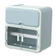 thumbnail image 1 of Caja de almacenamiento de soporte de papel higiénico, organizador impermeable, dispensador de papel montado en la pared, estante de baño sin Azul BLESIY dispensador de papel de pared, 1 of 8