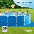 thumbnail image 3 of Open Box INTEX Metal Frame 15ft x 48in Above Ground Swimming Pool Set w/ Filter Pump, 3 of 12