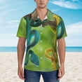 thumbnail image 2 of Fotbe Blue Viper And Yellow Viper Snake Hawaiian Shirt for Men Unisex Summer Beach Casual Short Sleeve Cotton Linen Button Down Shirts-XX-Large, 2 of 5