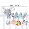 thumbnail image 2 of Baby Elephant Spiral Plush Hanging Toys With Built In Music Box, Wrap Around Toy Pendant For CarStroller, 2 of 8