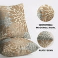 thumbnail image 5 of Light Brown Grey Gray Pillow Covers 20X20 Inch Set of 2, Dahlia Flower Spring Summer Floral Cream Decorative Throw Pillow Covers Outdoor Modern Farmhouse Cushion Case for Home Couch Sofa Bed Decor, 5 of 5