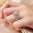 thumbnail image 5 of 3.00Ct Oval Cut Simulated Diamond Bautiful Bridal Set Women Wedding Ring 14K White Gold Plated Silver For Her, 5 of 5