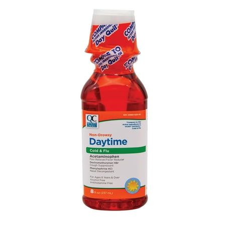 Quality Choice Daytime Non-Drowsy Cold & Flu Liquid 8 Ounces each