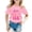 1-Pink22, variant on Wxolcjlv Girls 1St Birthday Tee Summer Casual Party Letter Print Round Neck T Shirt, Szies 18M-13Y