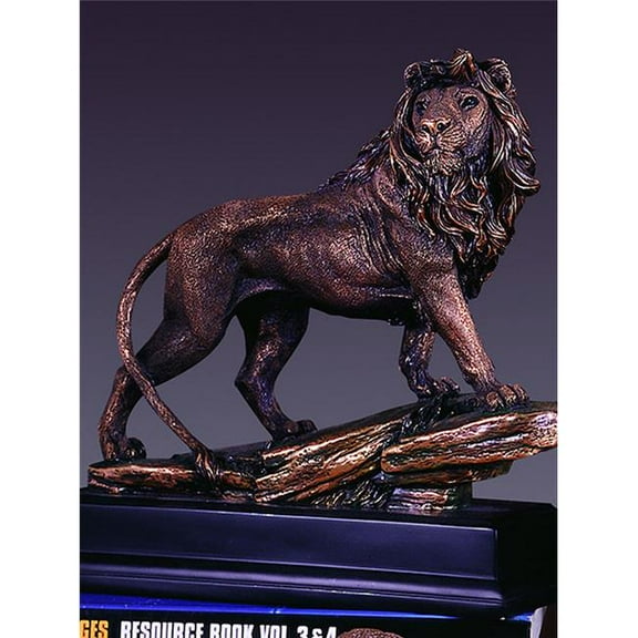 Marian Imports F53143 11 x 11 in.Treasure of Nature Howling Bronze Lion Statue
