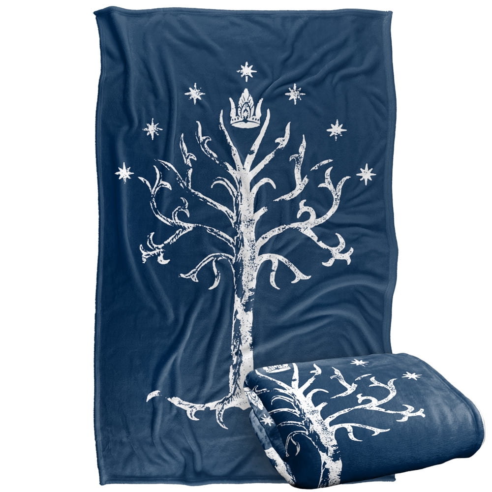 The Lord of The Rings Blanket, 36'x58' Tree of Gondor Silky Touch Super