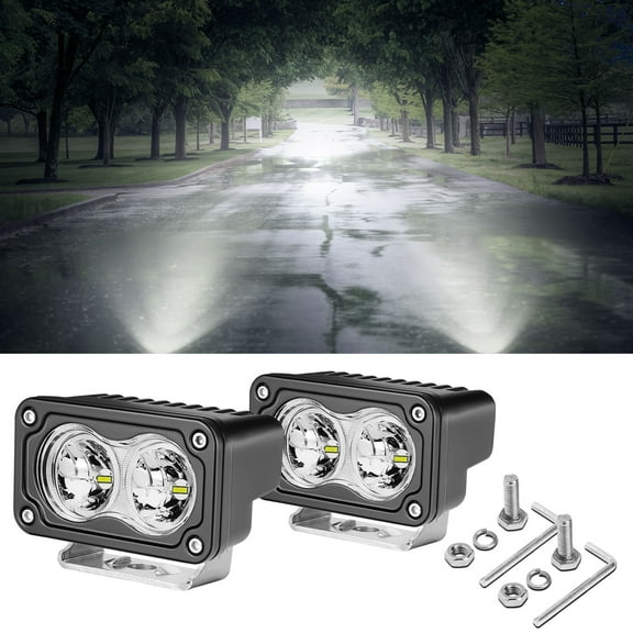 LED Pods, 2PCS 40W 3 Inch Ditch Lights Off Road Light Driving Beam Super Bright Fog Chase Light Driving LED Cubes for Truck Surron Motorcycle UTV ATV Dirt Bike Tractor