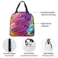 thumbnail image 4 of Fotbe Rainbow Melting Ice Cream Bolsa Térmica con Estampado y Forro de Aluminio Grueso Bolsa de Almuerzo con Bolsillo Frontal para Hombres y Mujeres, Ideal para Trabajo, Escuela, 4 of 8