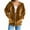 Gold, variant on fatyb Women's Velvet Hooded Jacket with Pockets Full Zip up Long Sleeve Warm Velour Outerwear for Women