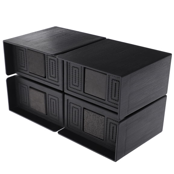 Amosfun Set of 4 Heavy Duty Black Bed Risers for Furniture, Couch, Desk, Chair, Washing