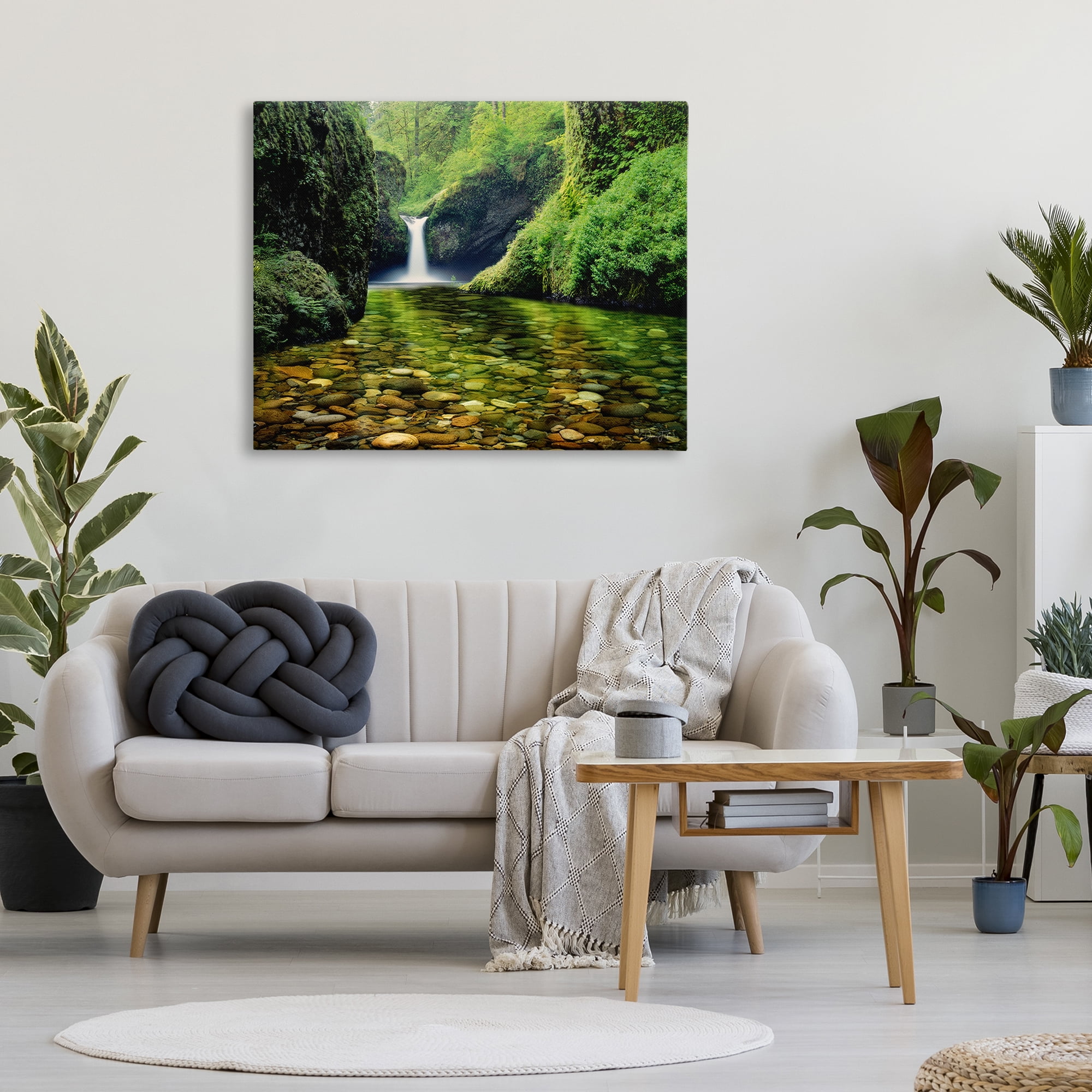 Stupell Industries Punchbowl Falls in Emerald Forest Canvas Wall Art, design by Dennis Frates
