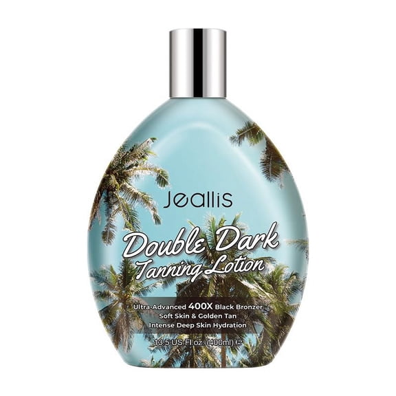 Loci&#2013265923n bronceadora doblemente oscura, aceleradora para bronceado al aire libre y camas solares en interiores, con bronceador para un bronceado intens