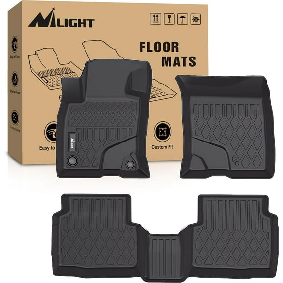 Nilight TPE Floor Mats for Ford Escape (Not for Hybrid) 2020 2021 2022 2023 2024,All Weather Custom Fit Heavy Duty Floor Liners,Black