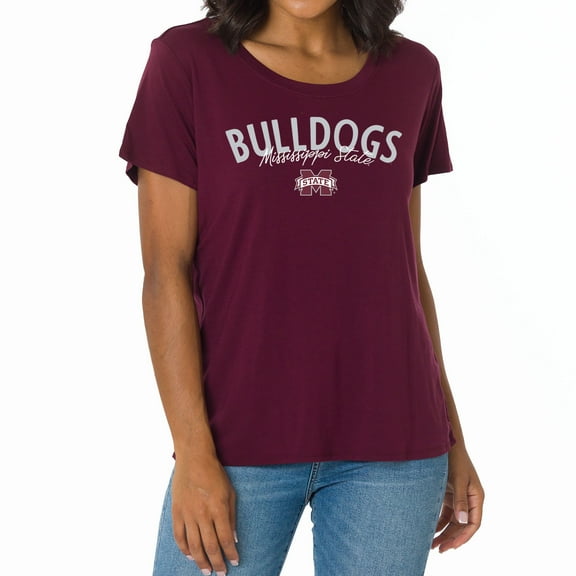 Women's Maroon Mississippi State Bulldogs Scarlet Scoop Neck T-Shirt