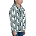 thumbnail image 5 of Naloa Penguin Teenage Zipper Hoodie, Long Sleeve Zip Up Hoodies Casual Jackets Tops for 7-12 Years-Small, 5 of 6