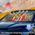 thumbnail image 4 of KUIFORTI Deer Windshield Sun Shade Large Sunshade, American Flag Front Window Cover Sun Visor Protector Accessories for Truck SUV Sedan Hatchback Van, 4 of 6