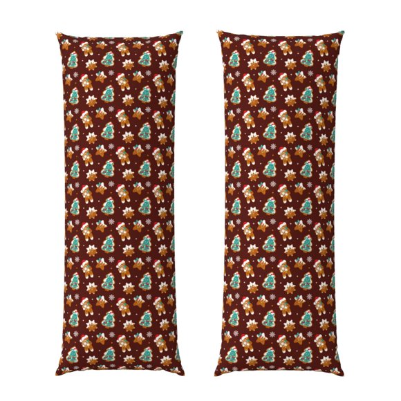 Sikiie Christmas Gingerbread Print Long Body Pillowcase 20x54in, Skin-friendly and Soft Pillow Protector with Hidden Zipper, Ideal Home Furnishings
