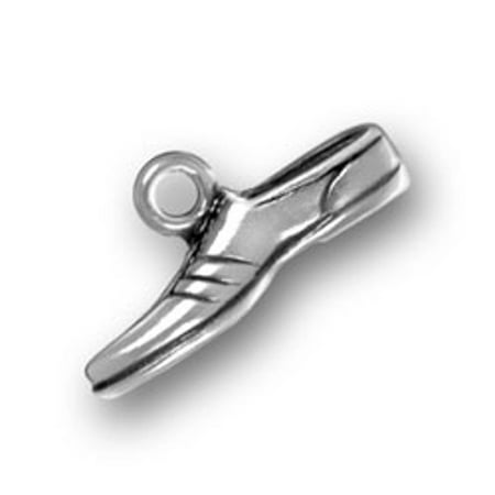 

Sterling Silver 16 .8mm Box Chain 3D Golfers Loafer Shoe Pendant Necklace