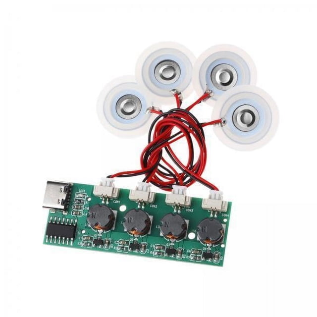 Disco de atomización,Módulo humidificador USB DC 5V Alto rendimiento,Disco de atomización Módulo de pulverización USB 4 pulverizadores,Placa de atomización Placa de circuito
