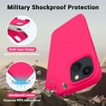 thumbnail image 3 of Compatible with iPhone 14 Case, Silky Touch Premium Soft Liquid Silicone Rubber Anti-Fingerprint Full-Body Protective Bumper Phone Case for iPhone 14, 6.1 inch (Hot Pink), 3 of 7