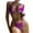 A_Purple Two Piece Swimwear, variant on Black and Friday Women's Trendy Deep V-Neck One Piece Swimsuit High Cut Bathing Suit Monokini Backless Beachwear Thong Bodysuit Swimwear Pink M